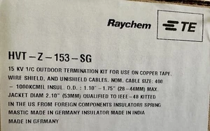 TERMINATION HVT-Z-153-SG RAYCHEM TE (KIT 3 tips) - Picture 1 of 7