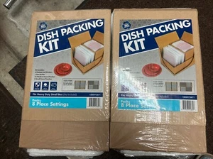2 Dish Packing Kit Fits Heavy Duty Small Box (not included) Packs 8 Place Set - Picture 1 of 9