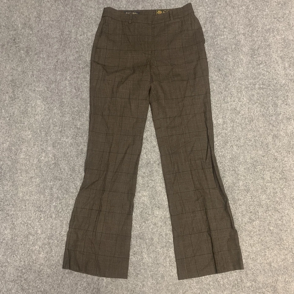 Brooks Brothers Loro Piana Mooving Brown Plaid Wool Dress Pants Sz 0  $649 - Image 1 of 4