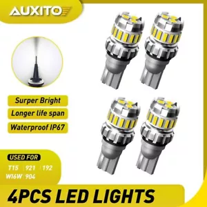 4X AUXITO 6500K LED Bombilla de Respaldo Inverso 921 912 W16W 904 906 Super Blanco - Imagen 1 de 9