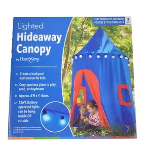 Toldo escondite iluminado interior exterior HearthSong 6 x 4 pies azul rojo colgante - Imagen 1 de 4