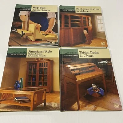 4 X Time Life CUSTOM WOODWORKING Home Workshop bookcases shop cabinets - image 1 of 4