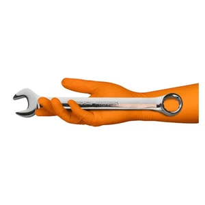 100PK Size Medium Orange Ultra Tough Diamond Grip Nitrile Gloves - POD Postage - Picture 1 of 6