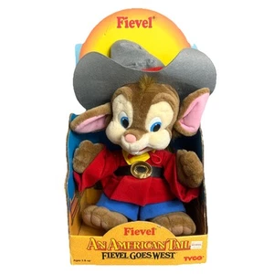 Peluche grande Tyco Fievel An American Tail 1991 original - Fievel Goes West - Imagen 1 de 5