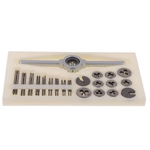 31Pcs Mini HSS Metric Thread Plugs Taps Dies Wrench Handle Set M1-M2.5 Screw New - Picture 1 of 8