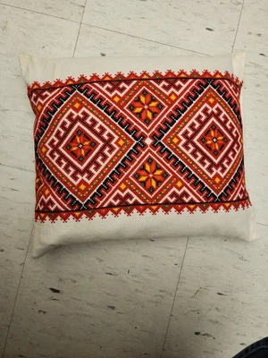 Beautiful Hand Made Ukrainian Pillow Cover - Image 1 of 4