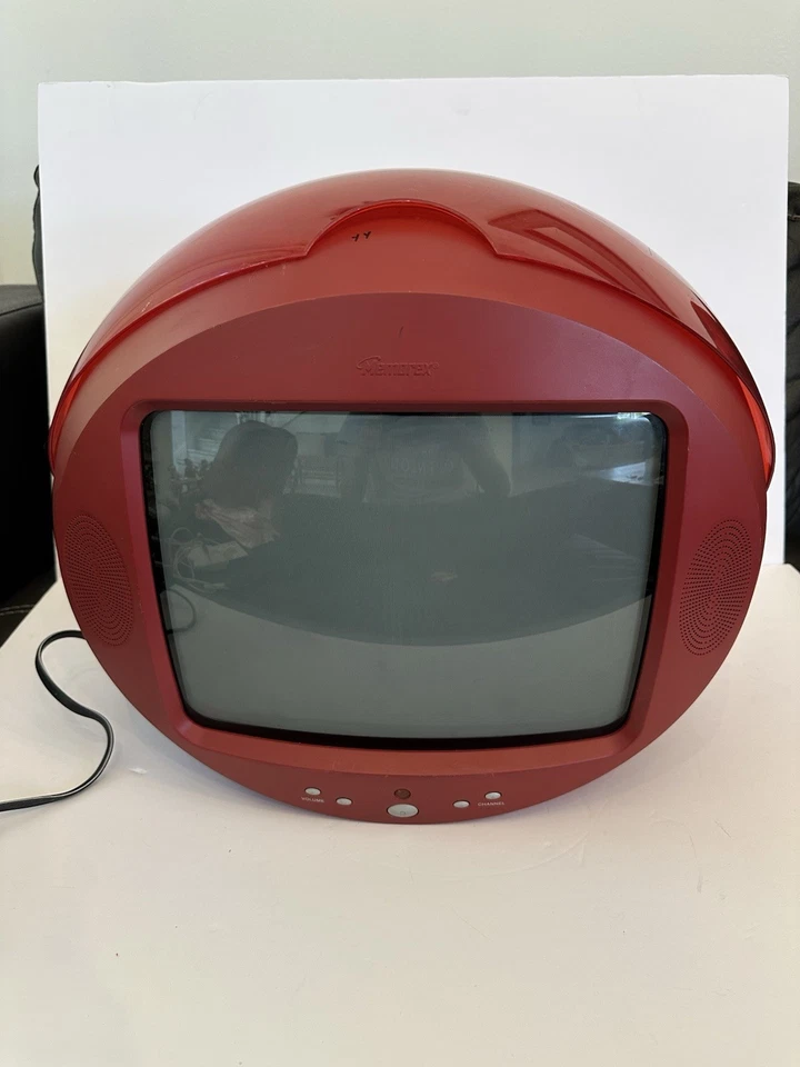 Memorex MSP-TV1300 Red Sphere Ball 13" CRT TV Videoball No Remote Has Issues - Image 1 of 4