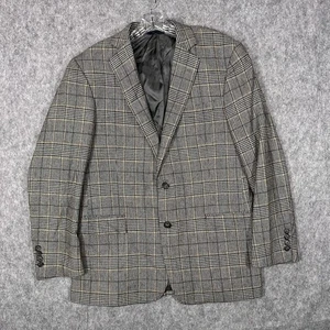 Blazer Brooks Brothers Para Hombre 40 Corto Gris Cuadros Lana Regente Cachemira Italia - Imagen 1 de 17