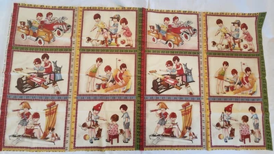 Wee Play American Jane Patterns Sandy Klop Moda Fabric Panel Vtg #21088 Unused - Image 1 of 4