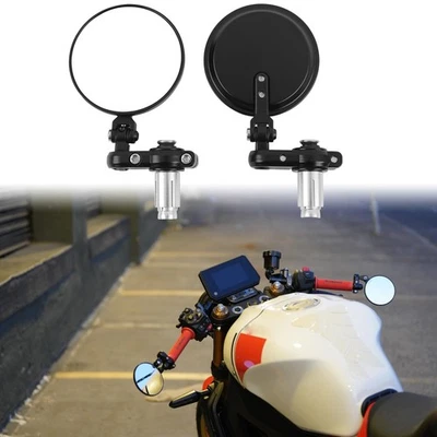 Espejos retrovisores inflamables de 7/8" con extremo de barra para Yamaha XSR900 XSR700 XSR125 Foto 1 de 4