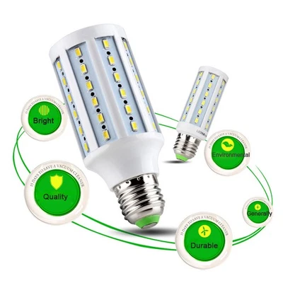 Bright LED Corn Light Energy Saving E14/E27/B22 Bulbs SMD5730 Lamp Living Room - Image 1 of 4