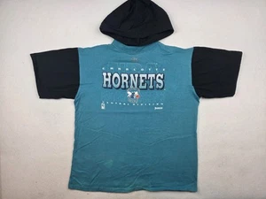 Camisa de Colección Años 90 Charlotte Hornets XL Niños Sudadera con Capucha Verde Azulado Negro EE. UU. *LEER* - Imagen 1 de 10