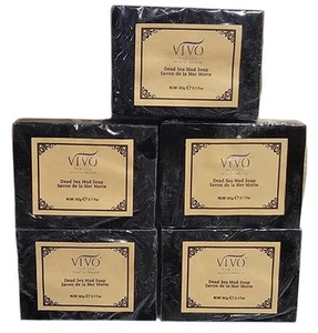 (LOT OF 5) BRAND NEW Vivo Per Lei Dead Sea Minerals Mud Soap Bars 3.17 oz - Picture 1 of 2