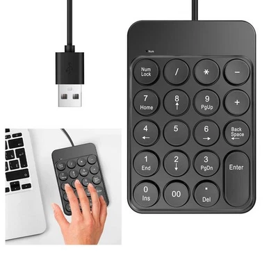 Compact USB Numpad Numeric Keypad with Tilt for Comfortable Typing Use - Image 1 of 4