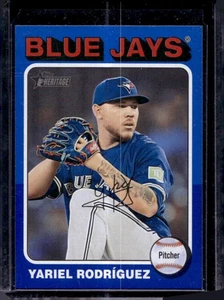 2024 Topps Heritage High Number Yariel Rodriguez Dark Blue Bordered RC #550 Jays - Picture 1 of 2