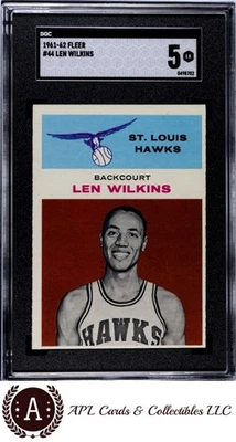 1961-62 Fleer #44 Len Wilkins SGC 5 - Image 1 of 2