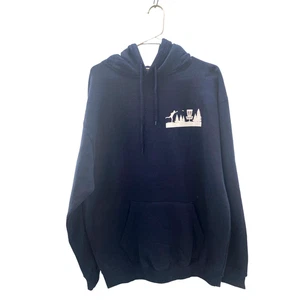 Disc Golf Hardcore Disc Golf Squirrel DG Scene Hoodie L Sweatshirt NAVY - Picture 1 of 6