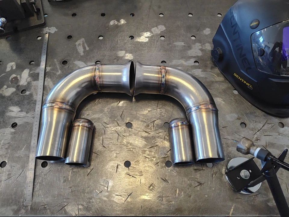 Porsche 997GT3, 991GT3 Side Muffler Bypass Pipes + blockpipes - Image 1 of 1