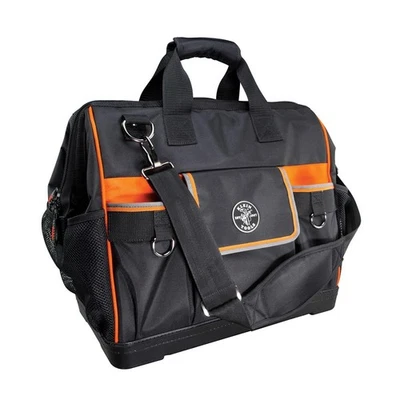 Klein Tradesman Pro Wide Open Tool Bag Portable Tool Organizer Black Orange - Image 1 of 4
