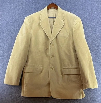 Perry Ellis Mens Size 44 Tan Soft Suede Blazer Jacket - Image 1 of 4