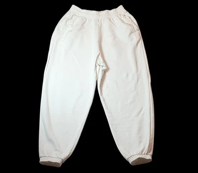 Adidas Women's White Oversized Cuffed Joggers UK Size 12 Tracksuit Bottoms Pants - Image 1 of 4