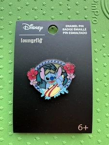 Disney Loungefly Stitch Surfing Stained Glass Pin - Picture 1 of 2