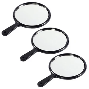 3 Pieces Small Hand Mirror with Handle Portable Makeup Mirror Round Cosmetic ... - Picture 1 of 5
