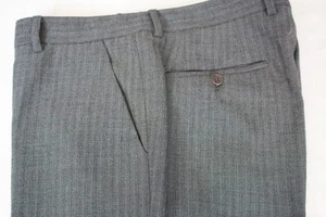 JOHN VARVATOS Men’s Pants Made in Italy Wool Cotton Blend Grey Bone 36 x 33 - Picture 1 of 9