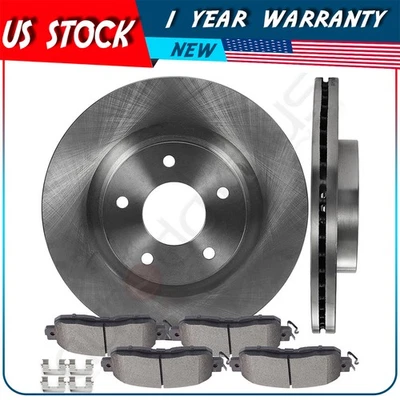 Rotores de freno delanteros ventilados y pastillas de cerámica para Nissan Altima 2013-2017 2,5 L Foto 1 de 4