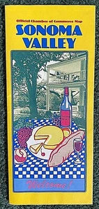 Vintage 1985 Official Chamber of Commerce Sonoma Valley CA Map-Wine Country - Picture 1 of 4