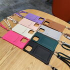 For iPhone 14 Pro Max 13 12 11 Crossbody Lanyard Shockproof Card Slot Case Cover