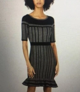 Taylor’s Damen schwarz Muster Pulloverkleid M/L neu mit Etikett Einzelhandel $ 99 - Bild 1 von 13