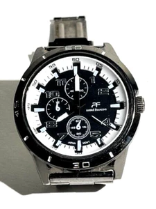 Wrist Watch by Andre Francois - Stainless Steel Hip Hop Metal Band - New Battery - Picture 1 of 3