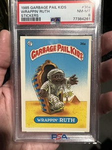 1985 Topps Garbage Pail Kids Series 1 WRAPPIN RUTH PSA 8 NM Mint OS1 GBK 🔥🔥🔥