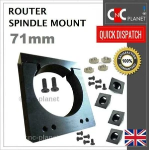 Cnc Router Spindle Motor Mount 71mm Bosch Colt V-Slot Extrusion OX C-Beam UK - Picture 1 of 3