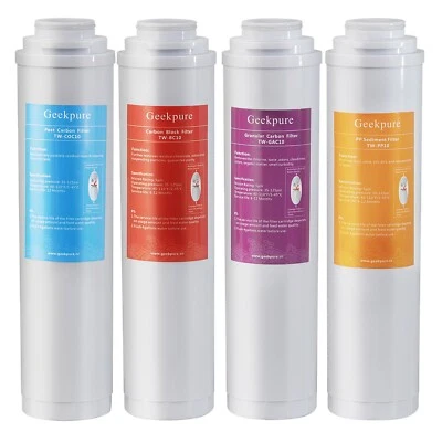 Replacement Pre-Filter Set for Geekpure RO-TW Reverse Osmosis System No Membrane - Image 1 of 4