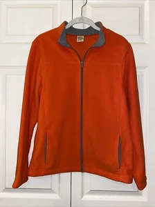 Faded Glory Jacket Boy’s Size XL 14-16 Orange Micro Polar Fleece Front Zip EUC - Picture 1 of 8