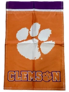 Clemson Tigers 12x16” Orange Nylon Fan Garden Flag - Picture 1 of 1