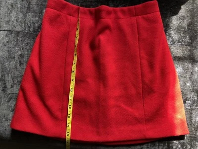 Size 12 Red in colour Wool material Length 16 inches Half elasticated waist  - Image 1 of 4