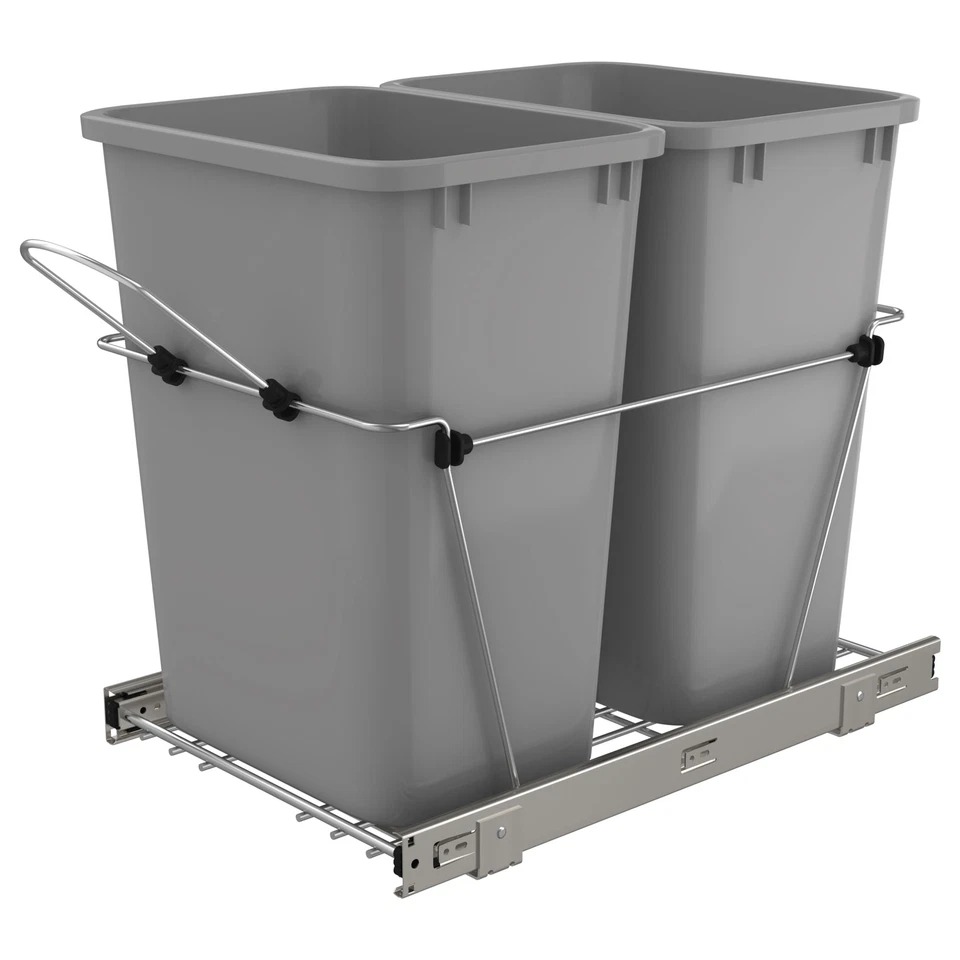 Rev-A-Shelf Double Pull-Out Trash Can 35 Qt for Kitchen - Image 1 of 1