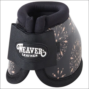 49WL Small Weaver Fashion 600D Neoprene No Turn Horse Leg Bell Boots Pair Black - Picture 1 of 1