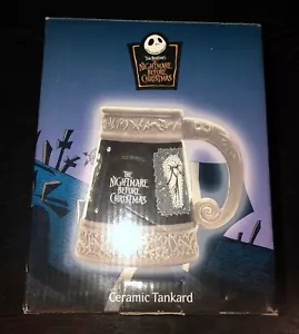 NEW NIGHTMARE BEFORE CHRISTMAS JACK AND SALLY CERAMIC TANKARD (STATUE FIGURE) - Picture 1 of 2
