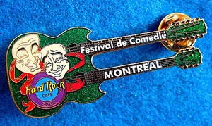 MONTREAL FESTIVAL DE COMEDIE COMEDY THEATER MASKEN GITARRE 2002 Hard Rock Cafe PIN - Bild 1 von 1