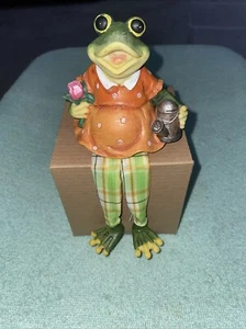 Ganz Frog Shelf Sitter With dangling Legs 7 Inches New - Picture 1 of 4
