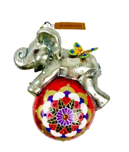 JAY STRONGWATER VERSPIELTER BABY ELEFANT WEIHNACHTEN GLASSCHMUCK NEU BOX URLAUB - Bild 1 von 8