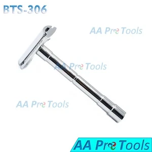 Double Edge Safety Razor Stainless Steel Manual 5 Blades and  BTS-306 - Picture 1 of 3