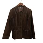 J. Jill Womens Brown Pockets Gold Button Corduroy Military Style Jacket Small