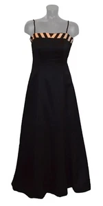 Victor Costa Vintage 80s Black & White Stripe Prom Party Formal Dress size 6 - Picture 1 of 3