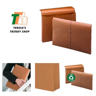 100% Recycled Expanding File Wallet with Flap and Cord Closure, 2" Expansion,... - Image 1 of 4