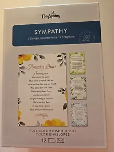 DaySpring Box of 12 Sympathy Boxed Greeting Cards Color Envelopes - Picture 1 of 1